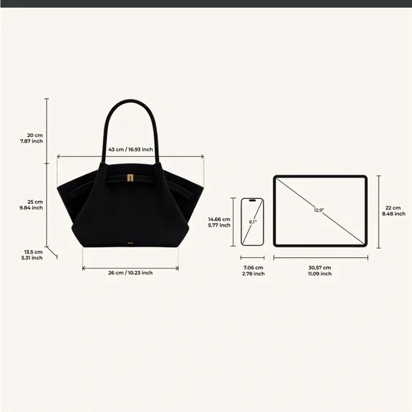 JW PEI Elegant Black Tote Bag - Picture 5 of 5
